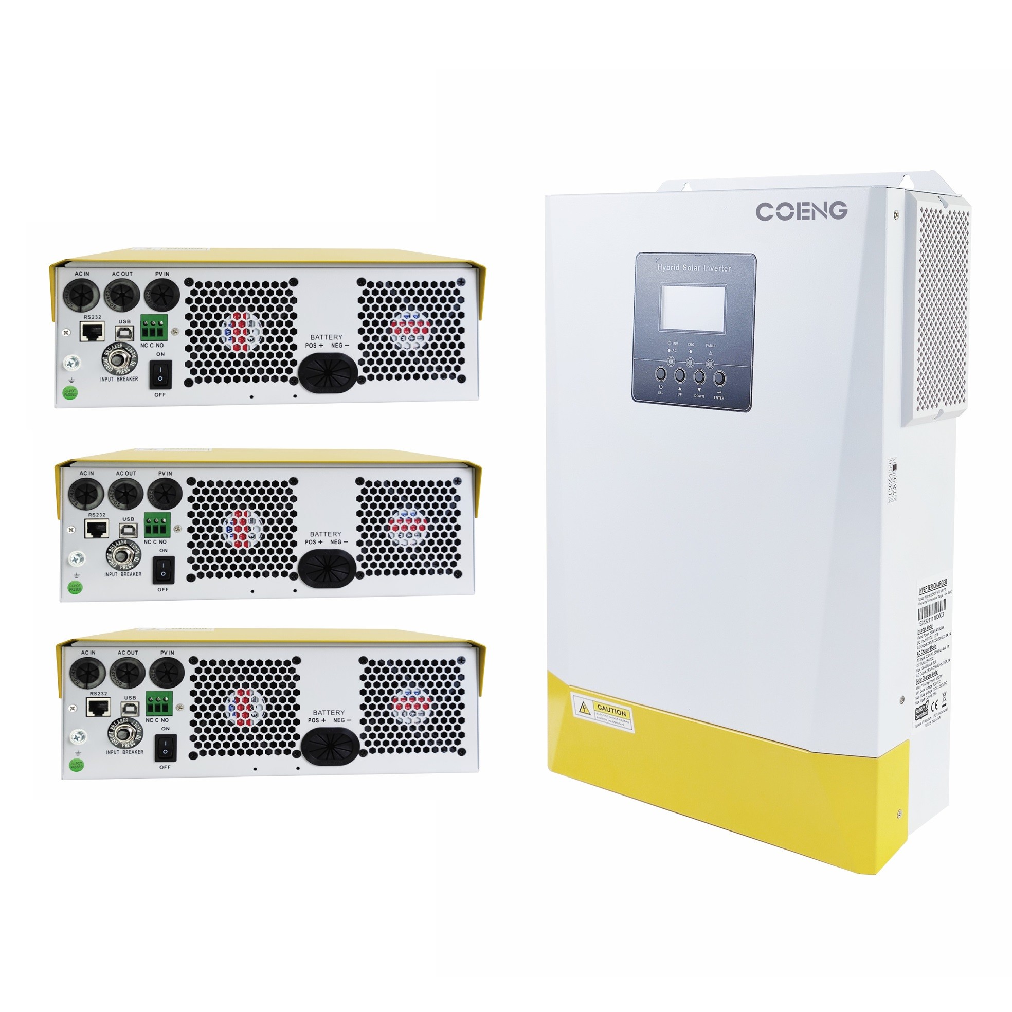 48V 5.5kw Hybrid Solar Inverter Off Grid Pure Sine Wave Output 220VAC ...